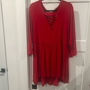 Torrid Scarlet Crisscross Tunic